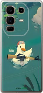 Силиконовый чехол Уточка с автоматом для Infinix Note 50 Pro+ - 6356u-4041 изображение 