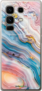 Силиконовый чехол Мрамор красивый для Infinix Note 50 Pro+ - 6376u-4041 изображение 