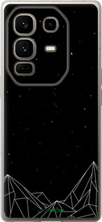 Силиконовый чехол Черно белые абстрактные горы для Infinix Note 50 Pro+ - 6437u-4041 изображение 