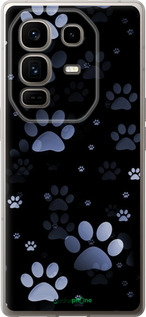 Силиконовый чехол С синими отпечатками лап для Infinix Note 50 Pro+ - 6441u-4041 изображение 