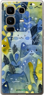 Силиконовый чехол С изображением кошачьего леса для Infinix Note 50 Pro+ - 6447u-4041 изображение 