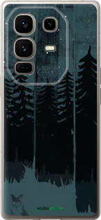 Силиконовый чехол Лиса и ночной лес для Infinix Note 50 Pro+ - 6481u-4041 изображение 