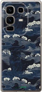 Силиконовый чехол Морская тематика в стиле арт-деко для Infinix Note 50 Pro+ - 6520u-4041 изображение 