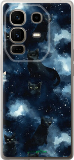 Силиконовый чехол Изображение Кошек с тёмной акварелью для Infinix Note 50 Pro+ - 6521u-4041 изображение 