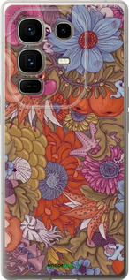 Силиконовый чехол Абстрактные цветы для Infinix Note 50 Pro+ - 6526u-4041 изображение 