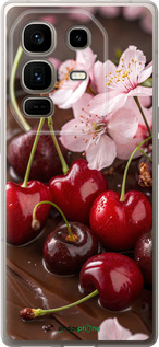 Силиконовый чехол Вишня в шоколаде для Infinix Note 50 Pro+ - 6698u-4041 изображение 
