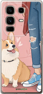 Силиконовый чехол Корги 3 для Infinix Note 50 Pro+ - 6707u-4041 изображение 