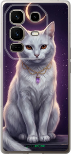 Силиконовый чехол Mystic White Cat Gothic Dark Purple Gold для Infinix Note 50 Pro+ - 6805u-4041 изображение 