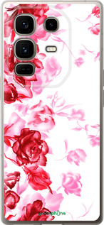 Силиконовый чехол Нарисованные розы для Infinix Note 50 Pro+ - 724u-4041 изображение 