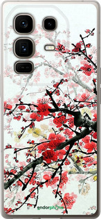 Силиконовый чехол Цветущий куст для Infinix Note 50 Pro+ - 831u-4041 изображение 