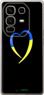 Силиконовый чехол Жёлто-голубое сердце для Infinix Note 50 Pro+ - 885u-4041 изображение 