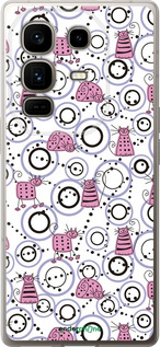 Силиконовый чехол Смешные коты для Infinix Note 50 Pro+ - 907u-4041 изображение 