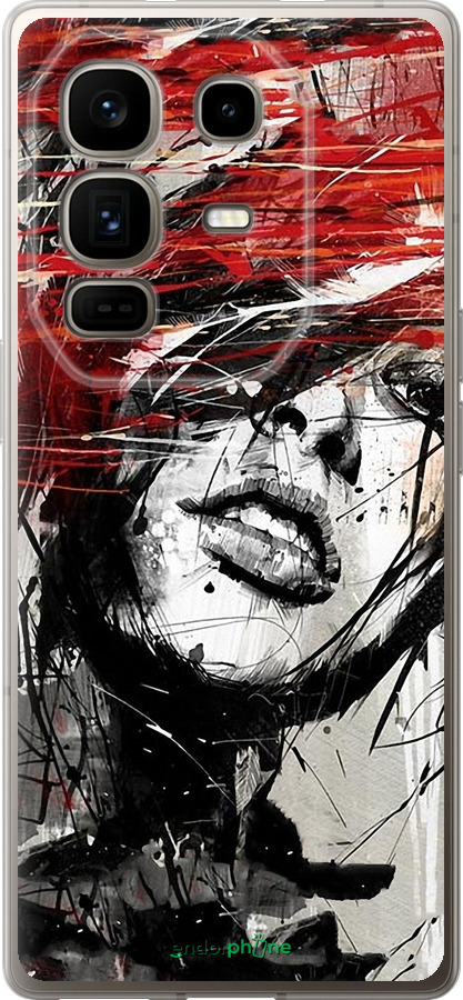 Силиконовый чехол Лицо девушки для Infinix Note 50 Pro+ - 1162u-4041 изображение 