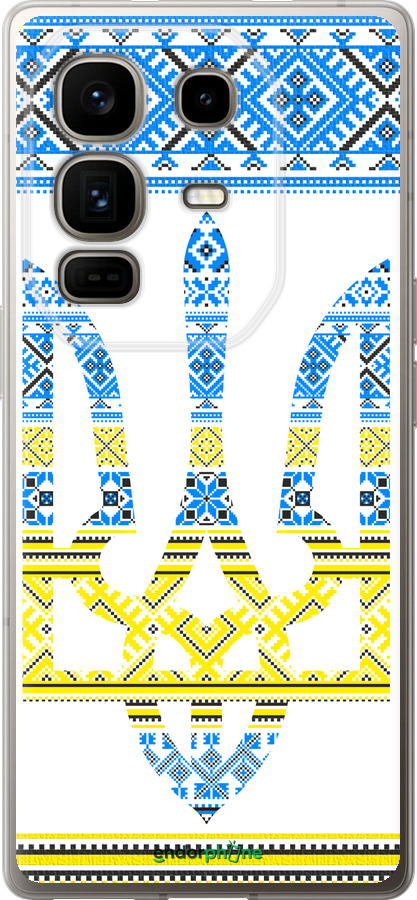 Силиконовый чехол Герб - вышиванка желто-голубая для Infinix Note 50 Pro+ - 1197u-4041 изображение 