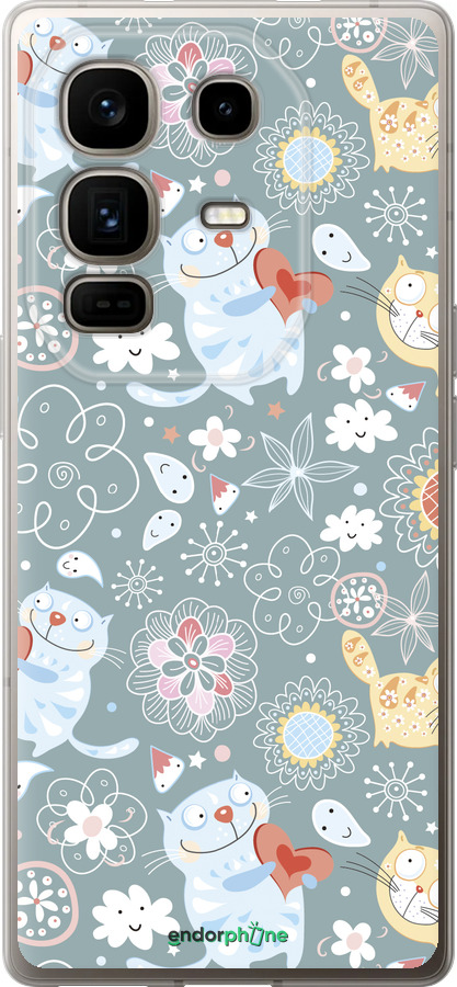 Силиконовый чехол Котята v3 для Infinix Note 50 Pro+ - 1223u-4041 изображение 