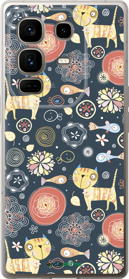 Силиконовый чехол Котята v4 для Infinix Note 50 Pro+ - 1224u-4041 изображение 