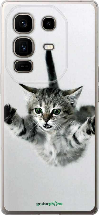 Силиконовый чехол Летящий котёнок для Infinix Note 50 Pro+ - 2322u-4041 изображение 