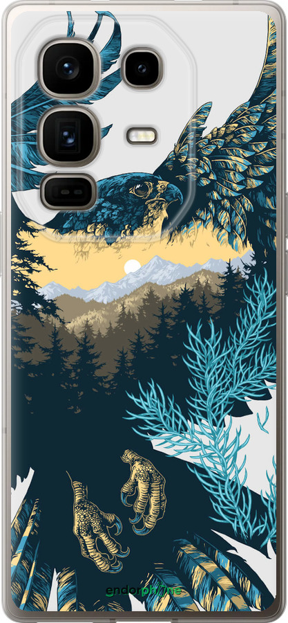Силиконовый чехол Арт-орел на фоне природы для Infinix Note 50 Pro+ - 3983u-4041 изображение 