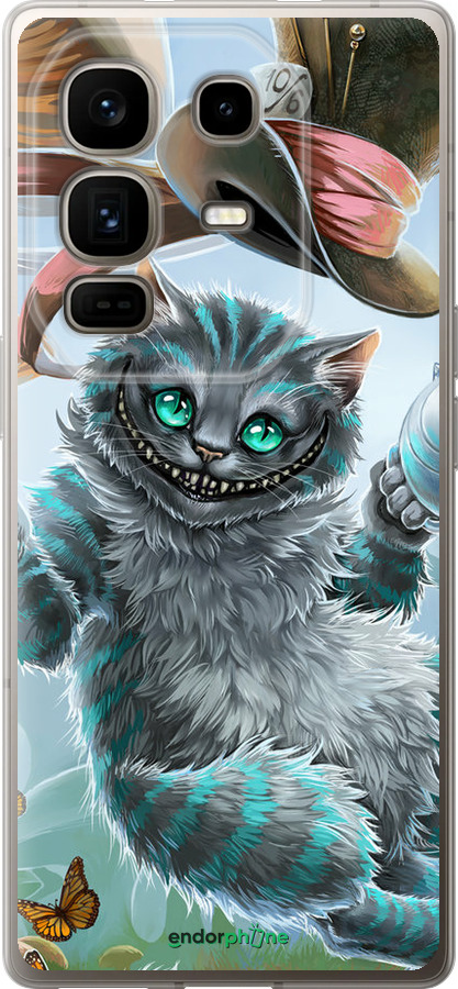 Силиконовый чехол Чеширский кот 2 для Infinix Note 50 Pro+ - 3993u-4041 изображение 