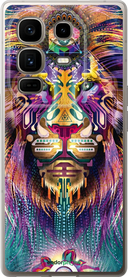 Силиконовый чехол Люминесцентный лев для Infinix Note 50 Pro+ - 4037u-4041 изображение 