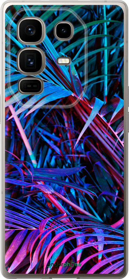 Силиконовый чехол Папоротник под ультрафиолетом для Infinix Note 50 Pro+ - 4069u-4041 изображение 