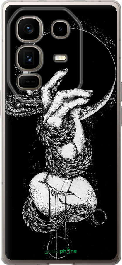 Силиконовый чехол Змея в руке для Infinix Note 50 Pro+ - 4149u-4041 изображение 