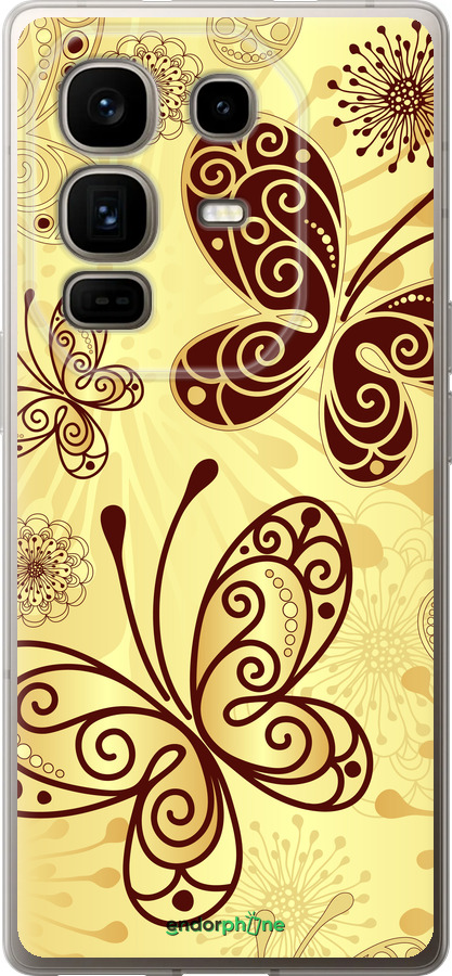 Силиконовый чехол Красивые бабочки для Infinix Note 50 Pro+ - 4170u-4041 изображение 