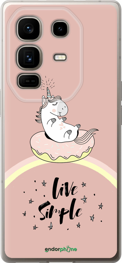 Силіконовий чехол Єдиноріжка в пончику  для Infinix Note 50 Pro+ - 4282u-4041 изображение 