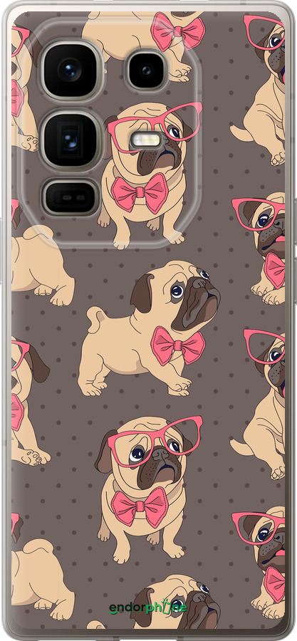Силиконовый чехол мопсики 2 для Infinix Note 50 Pro+ - 4362u-4041 изображение 
