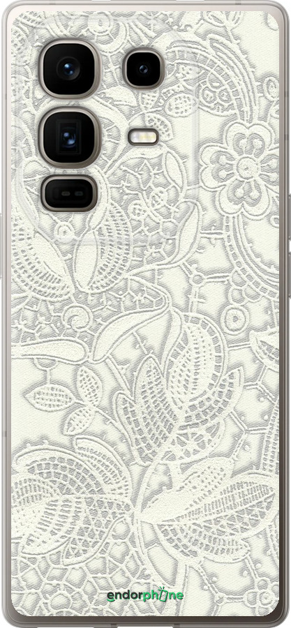 Силиконовый чехол Белое кружево для Infinix Note 50 Pro+ - 4383u-4041 изображение 