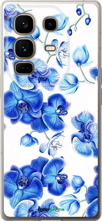Силиконовый чехол Голубые орхидеи для Infinix Note 50 Pro+ - 4406u-4041 изображение 