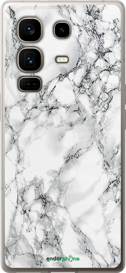 Силиконовый чехол Мрамор белый для Infinix Note 50 Pro+ - 4480u-4041 изображение 
