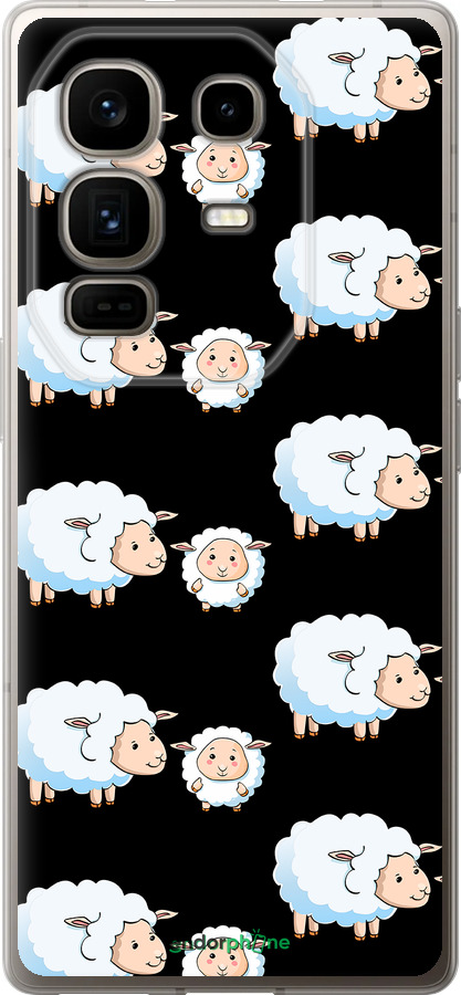 Силиконовый чехол Овечки1 для Infinix Note 50 Pro+ - 4637u-4041 изображение 
