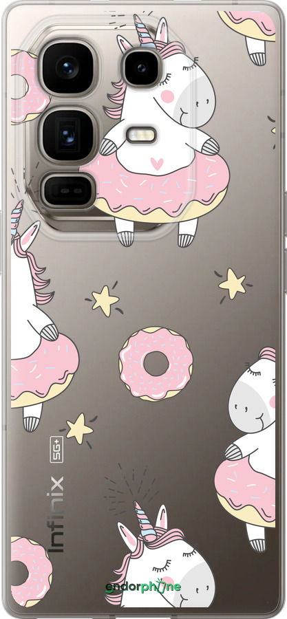 Силиконовый чехол Единорожки для Infinix Note 50 Pro+ - 4659u-4041 изображение 