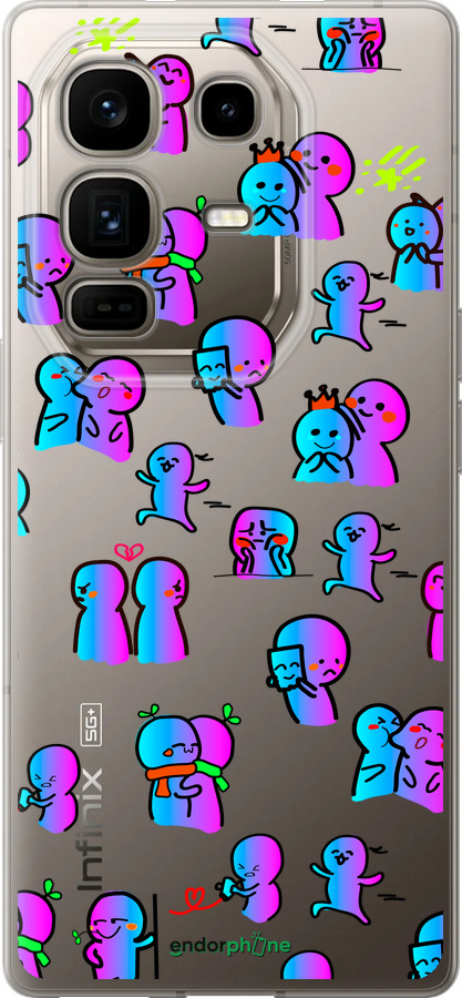 Силиконовый чехол Эмоции для Infinix Note 50 Pro+ - 4736u-4041 изображение 