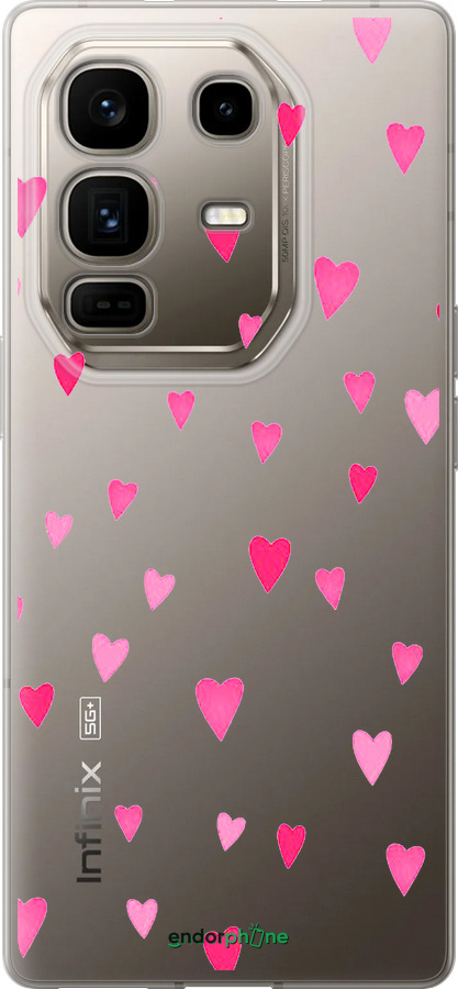 Силиконовый чехол Сердечки 2 для Infinix Note 50 Pro+ - 4763u-4041 изображение 