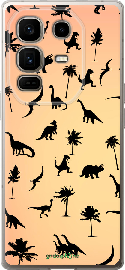Силиконовый чехол Динозаврики 1 для Infinix Note 50 Pro+ - 4772u-4041 изображение 