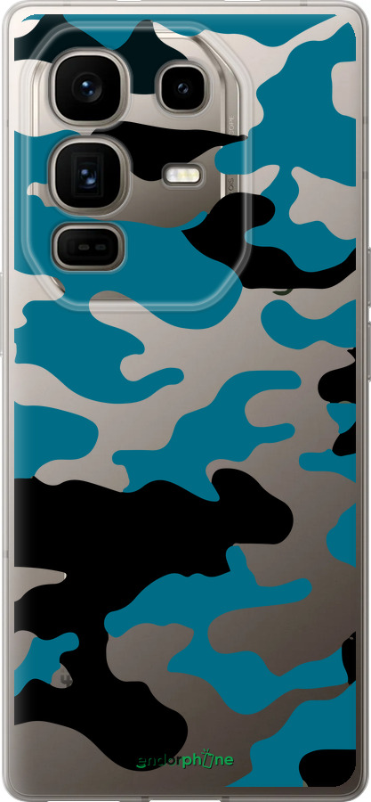 Силиконовый чехол Камуфляж прозрачный фон для Infinix Note 50 Pro+ - 4877u-4041 изображение 