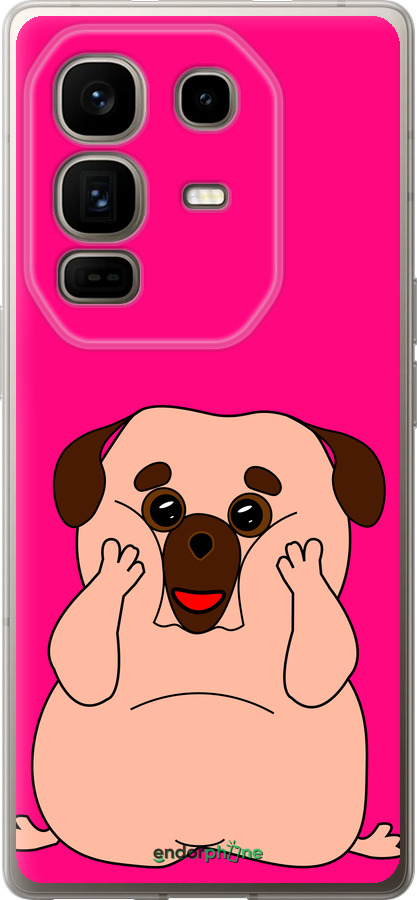 Силиконовый чехол Весёлый мопс для Infinix Note 50 Pro+ - 4908u-4041 изображение 