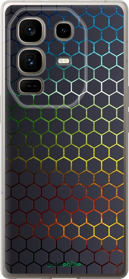 Силиконовый чехол Переливающиеся соты для Infinix Note 50 Pro+ - 498u-4041 изображение 