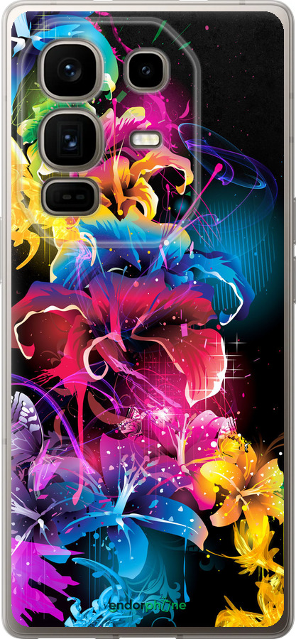 Силиконовый чехол Абстрактные цветы для Infinix Note 50 Pro+ - 511u-4041 изображение 