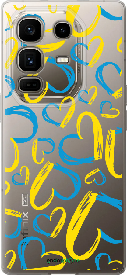 Силиконовый чехол Сердца UA для Infinix Note 50 Pro+ - 5292u-4041 изображение 