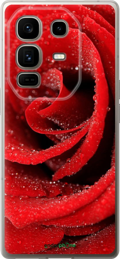 Силиконовый чехол Красная роза для Infinix Note 50 Pro+ - 529u-4041 изображение 