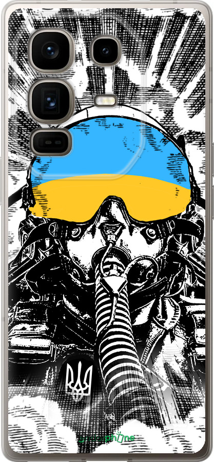 Силиконовый чехол Призрак Киева v3 для Infinix Note 50 Pro+ - 5307u-4041 изображение 