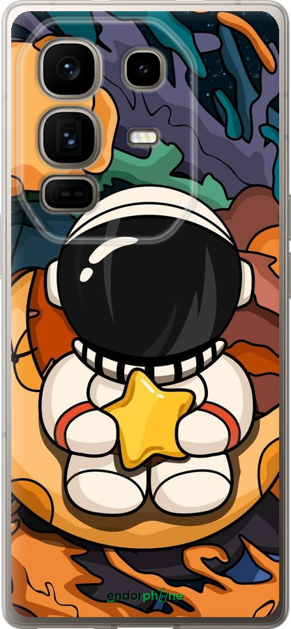 Силиконовый чехол Астронавт и звезда для Infinix Note 50 Pro+ - 5326u-4041 изображение 