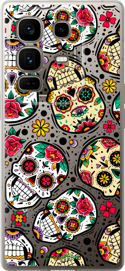 Силіконовий чехол Черепи для Infinix Note 50 Pro+ - 5471u-4041 изображение 