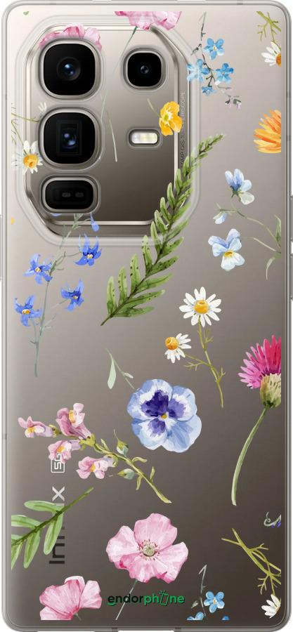 Силиконовый чехол Цветочный фон v2 для Infinix Note 50 Pro+ - 5472u-4041 изображение 