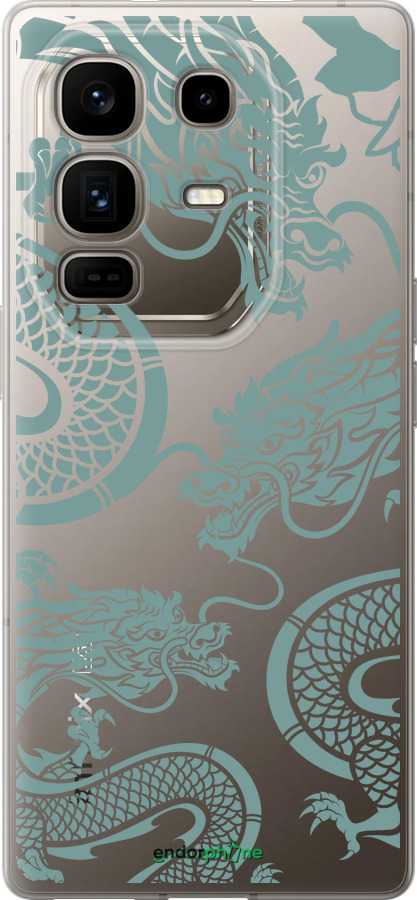 Силиконовый чехол Дракон для Infinix Note 50 Pro+ - 5476u-4041 изображение 