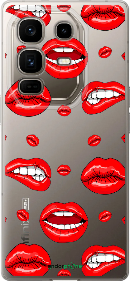 Силиконовый чехол Губы v3 для Infinix Note 50 Pro+ - 5477u-4041 изображение 