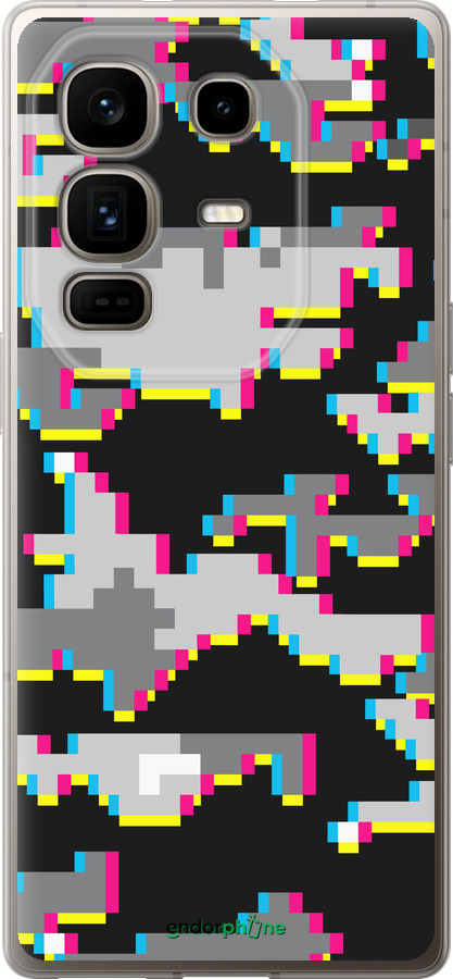 Силиконовый чехол Пиксельный камуфляж для Infinix Note 50 Pro+ - 5481u-4041 изображение 